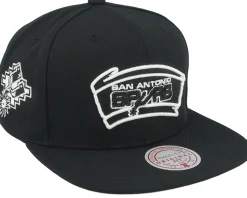 San Jose Sharks Evergreen Black/White Snapback - Mitchell & Ness