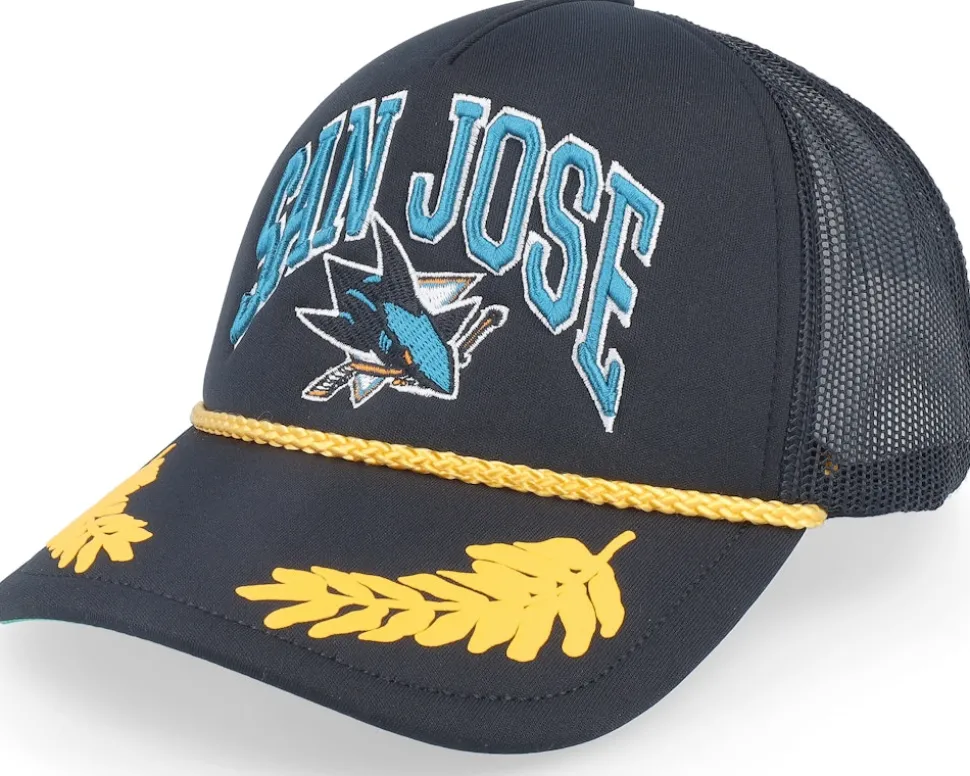 San Jose Sharks Gold Leaf Vintage Trucker - Mitchell & Ness