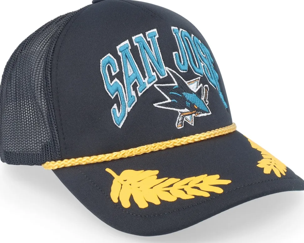 San Jose Sharks Gold Leaf Vintage Trucker - Mitchell & Ness