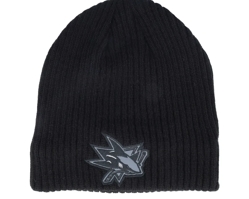 San Jose Sharks Knit With Lining Black Beanie - Adidas