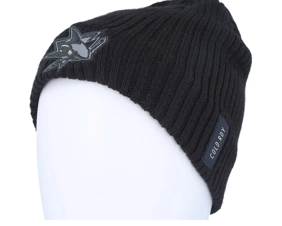 San Jose Sharks Knit With Lining Black Beanie - Adidas