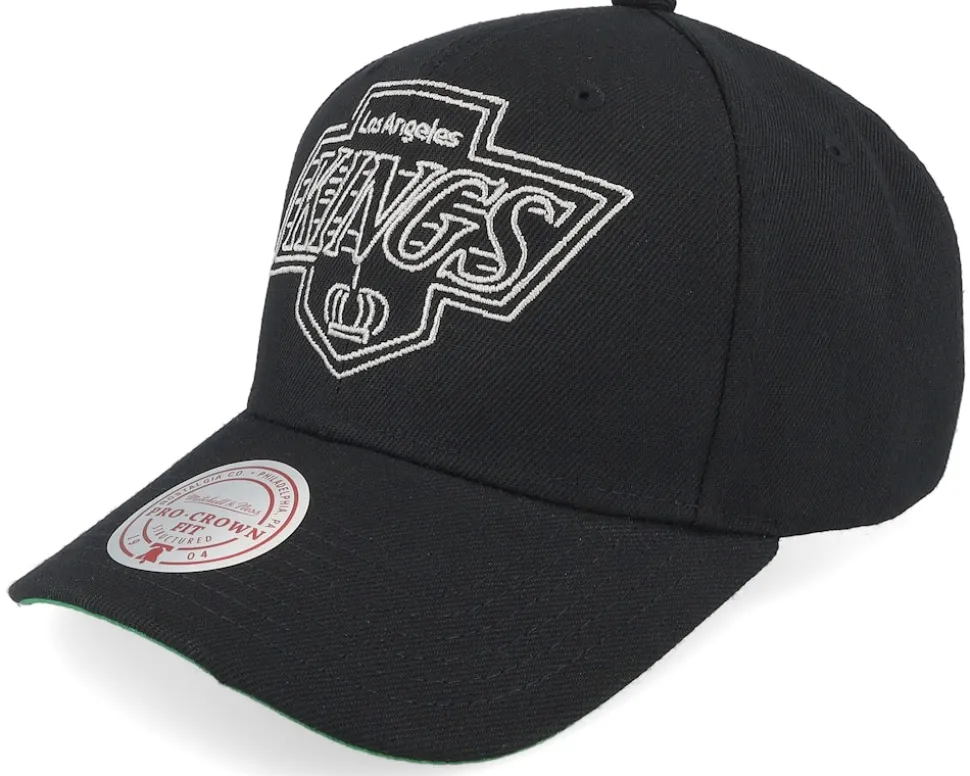 San Jose Sharks Neon Logo Pro Black Adjustable - Mitchell & Ness