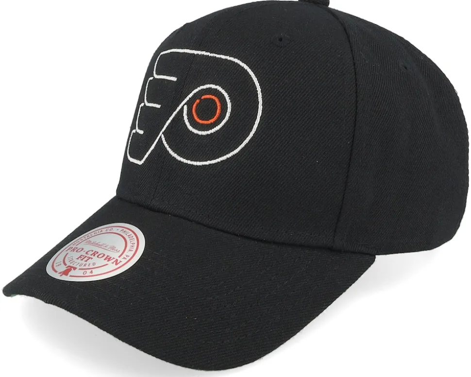 San Jose Sharks Neon Logo Pro Black Adjustable - Mitchell & Ness