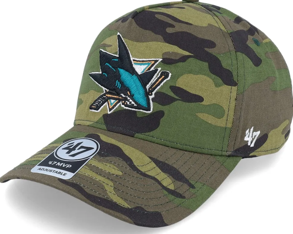 San Jose Sharks NHL Grove 47 Mvp Dt Camo Adjustable - 47 Brand