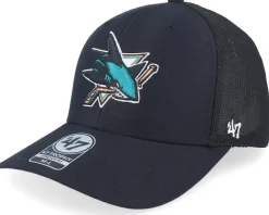 San Jose Sharks NHL Trophy Black Trucker - 47 Brand