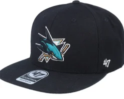 San Jose Sharks No Shot 47 Captain Black Snapback - 47 Brand