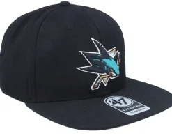 San Jose Sharks No Shot 47 Captain Black Snapback - 47 Brand