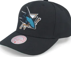 San Jose Sharks Team Ground 2.0 Pro Black Adjustable - Mitchell & Ness