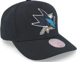 San Jose Sharks Team Ground 2.0 Pro Black Adjustable - Mitchell & Ness