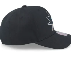San Jose Sharks Team Ground 2.0 Pro Black Adjustable - Mitchell & Ness