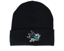 San Jose Sharks Terrain Knit Solid Black Cuff - American Needle