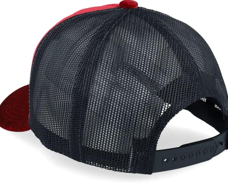 Santa Claus All In X-mas Party Velvet Red/Black Trucker - Ho-Ho-Hats