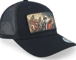 Santa Claus All In X-mas Party Black Trucker - Ho-Ho-Hats