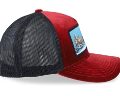 Santa Claus Car Sleigh Patch Velvet Red/Black - Ho-Ho-Hats