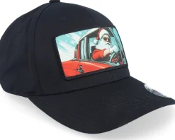 Santa Claus Going For A Ride Black Flexfit - Ho-Ho-Hats