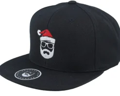 Santa Man Black Snapback - Bearded Man