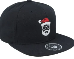 Santa Man Black Snapback - Bearded Man