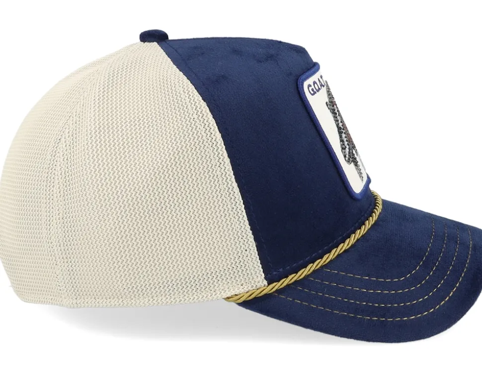 Sapphire Goat Velvet Jewel Tones Blue A-Frame Trucker - Goorin Bros.