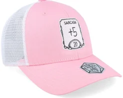 Sarcasm Ability Pink/White/White Contrast Stitch Trucker - Critiql Hit