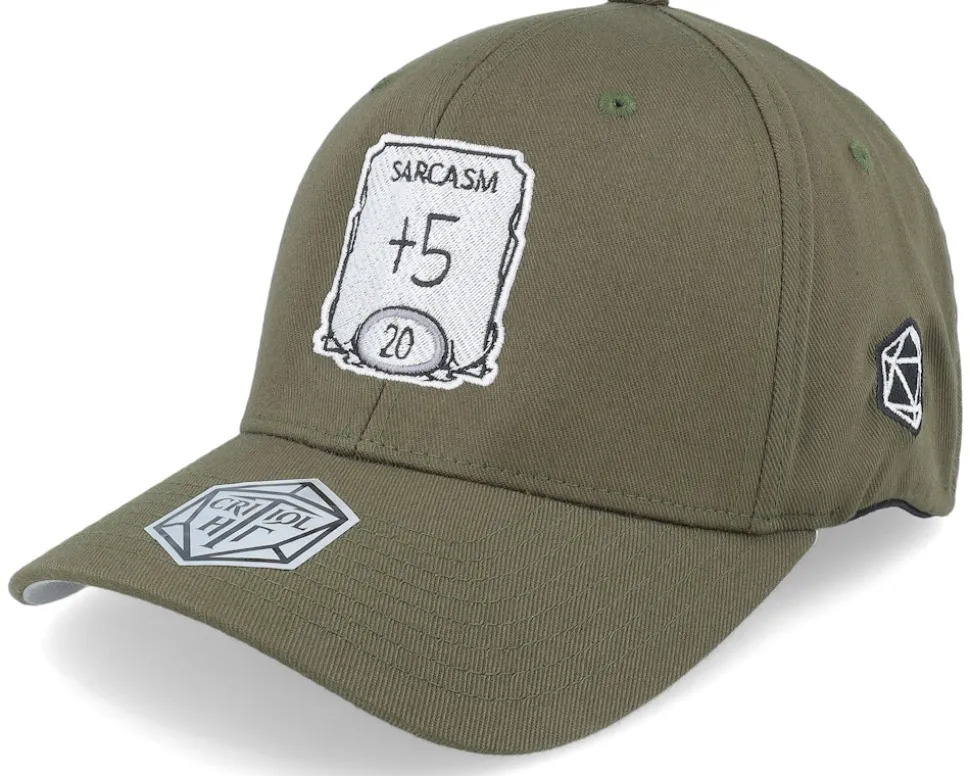 Sarcasm Ability Wooly Combed Olive Flexfit - Critiql Hit