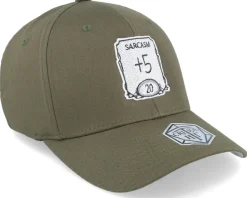 Sarcasm Ability Wooly Combed Olive Flexfit - Critiql Hit