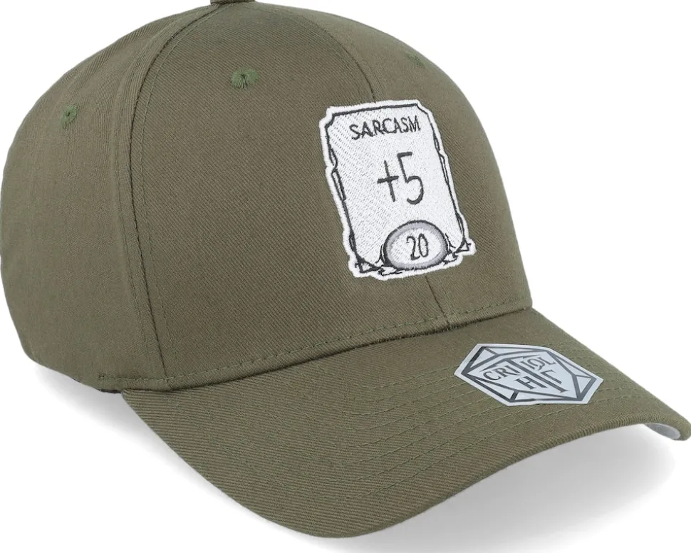 Sarcasm Ability Wooly Combed Olive Flexfit - Critiql Hit