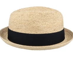 Saybrook Raffia Hat Natural Trilby - Jaxon & James