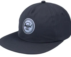 Scout Rubber Patch Black Wrinkled Strapback - Herschel