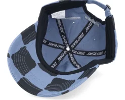 Screaming Mini Hand Dusty Blue Check Dad Cap - Santa Cruz