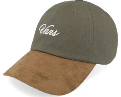 Script Curved Bill Jockey Loden Green Dad Cap - Vans