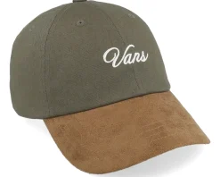 Script Curved Bill Jockey Loden Green Dad Cap - Vans