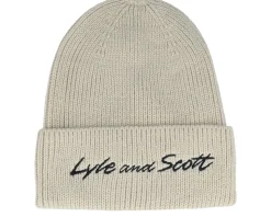 Script Embroidery Baseball Beanie Viaduct Cuff - Lyle & Scott