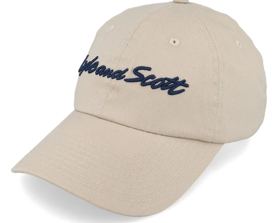 Script Embroidery Baseball Cap Dark Navy Dad Cap - Lyle & Scott