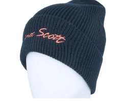 Script Embroidery Baseball Beanie Dark Navy Cuff - Lyle & Scott