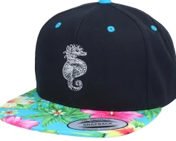 Sea Horse Mandala Black/Hawaii Snapback - Iconic