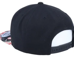 Sea Horse Silhouette Black/Floral Red Snapback - Iconic