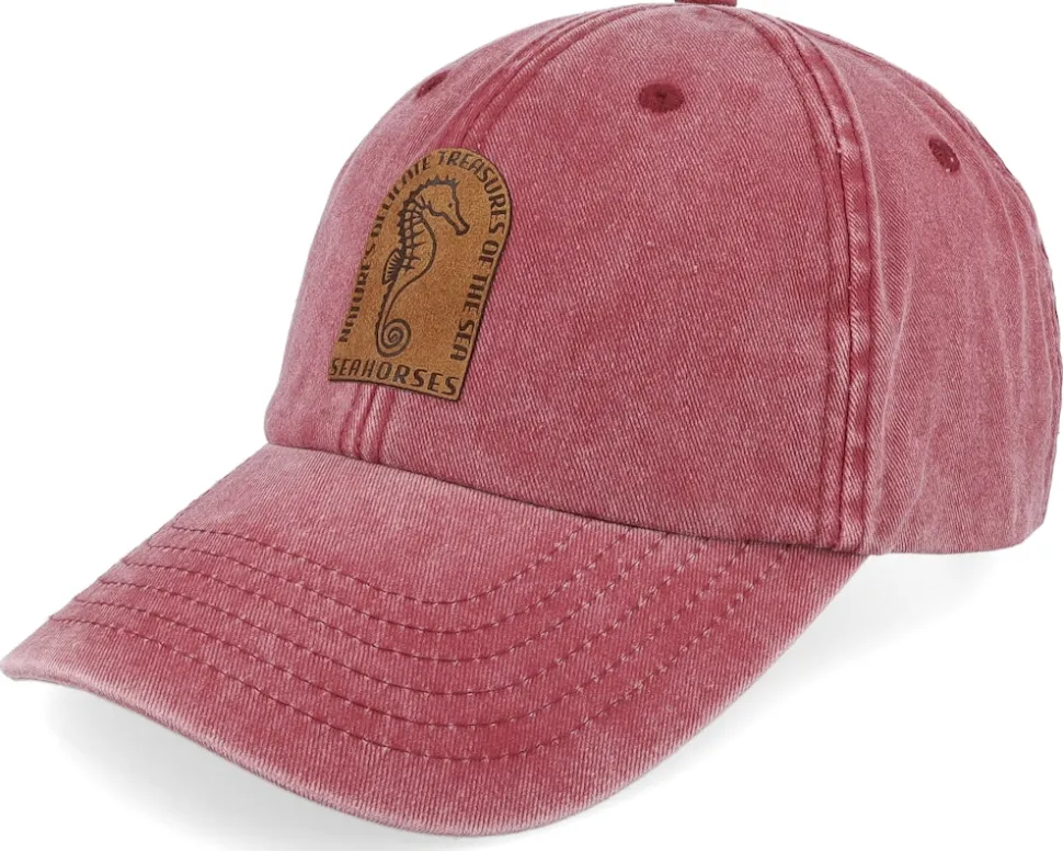 Sea Horse Vintage Washed Red Dad Cap - Iconic