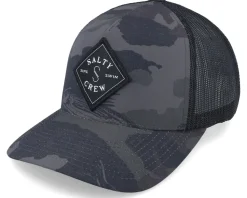 Sea Line Retro Black Camo Trucker - Salty Crew