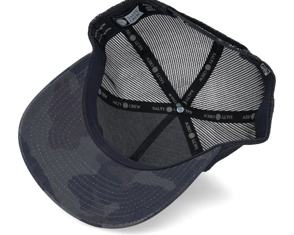 Sea Line Retro Black Camo Trucker - Salty Crew