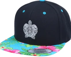 Sea Turtle Mandala Black/Hawaii Snapback - Iconic