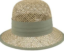 Seagras Small Cloche Natural/Khaki Straw Hat - Seeberger
