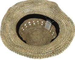 Seagrass Crochet Bell Natural Straw Hat - Seeberger