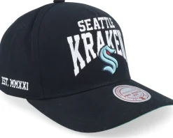 Seattle Kraken Big Time Pro Black A-frame Adjustable - Mitchell & Ness