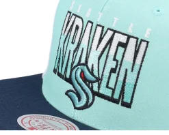 Seattle Kraken Billboard 2 Blue/Teal Snapback - Mitchell & Ness