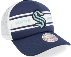 Seattle Kraken Sideline Navy/White A-frame Trucker - Mitchell & Ness