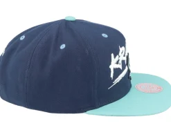 Seattle Kraken Transcript Navy/Light Blue Snapback - Mitchell & Ness