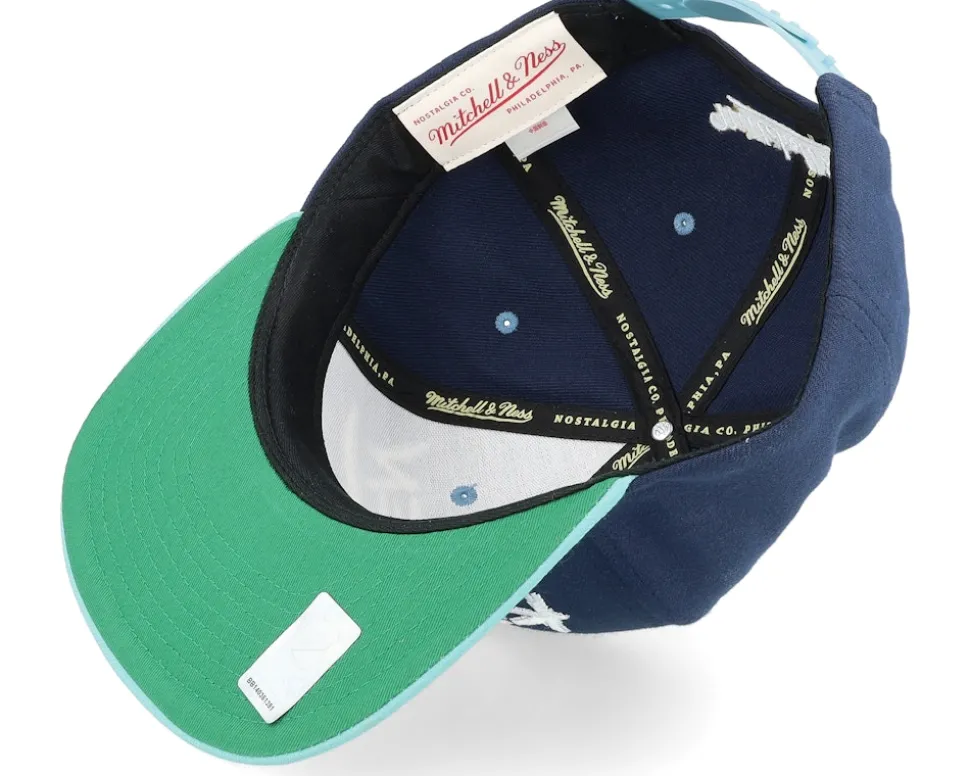 Seattle Kraken Transcript Navy/Light Blue Snapback - Mitchell & Ness