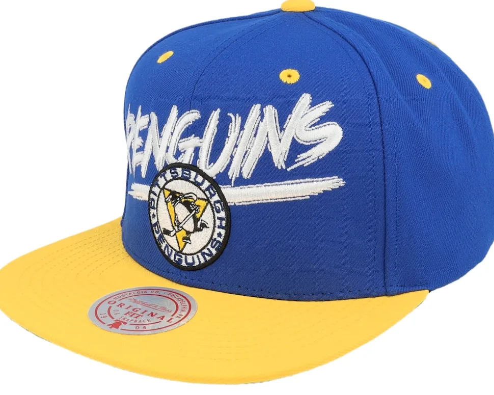 Seattle Kraken Transcript Navy/Light Blue Snapback - Mitchell & Ness