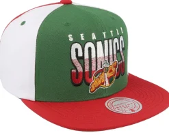 Seattle Supersonics Billboard 2 Hwc Green/Red Snapback - Mitchell & Ness