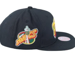 Seattle Supersonics Black Pop Black Snapback - Mitchell & Ness